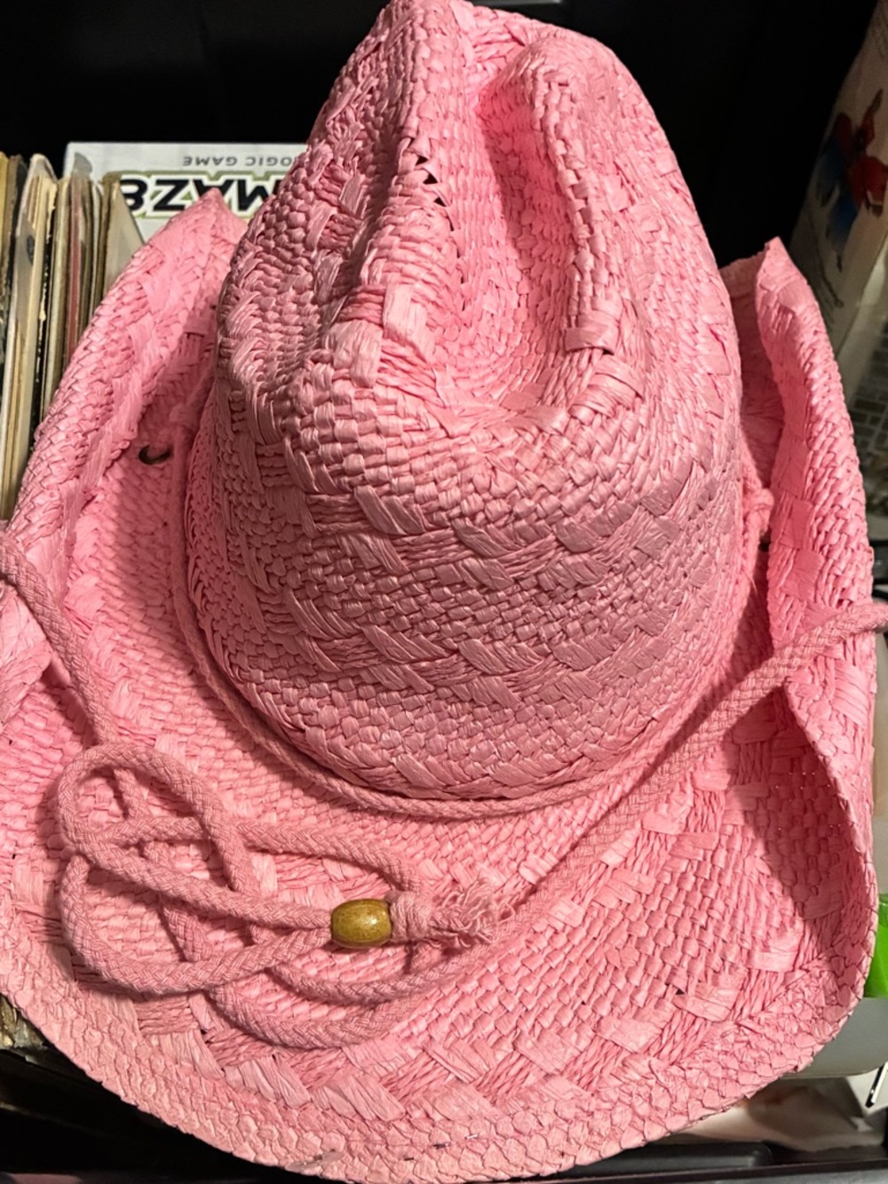 Women's Solid Color Cowboy Hat with Adjustable Chin Strap Sun Hat